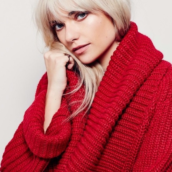 Plush Oversized Sweater TOP Extreme Cowlneck Cowl - Picture 6 of 6